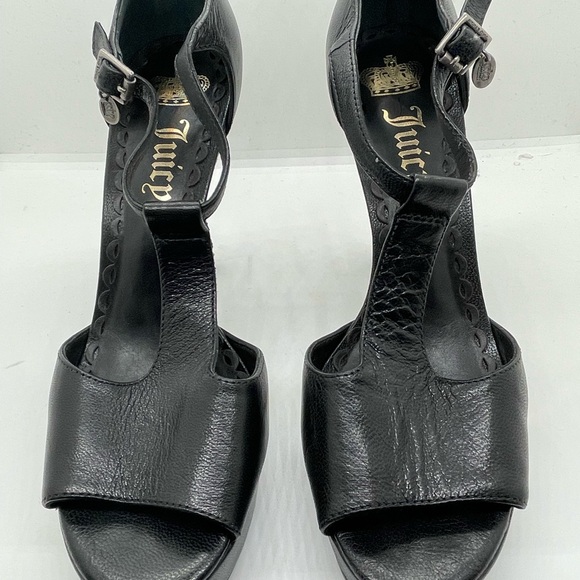 Juicy Couture Black Peep-Toe Heels - Picture 4 of 6